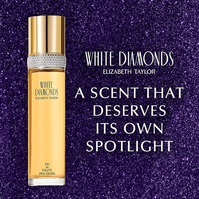 Elizabeth Taylor White Diamonds Eau de Toilette Set for Women, Moisturizing Body Shower Gel, Body Cream, Floral Scent, Spray Spray, Women's Fragrance, Based on Invigorating Notes
