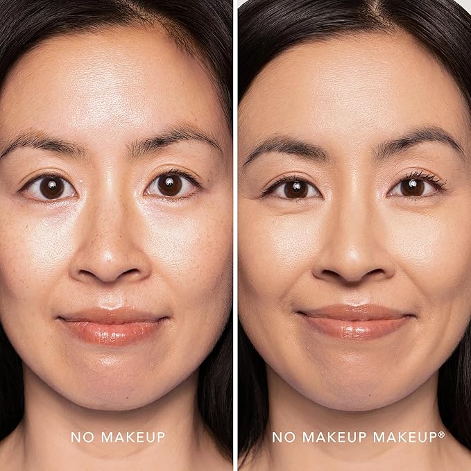 No Makeup Makeup Long-Lasting Lightweight Foundation & Brush Duo | Cruelty-Free, Fragrance-Free, Buildable, Transfer-Proof Makeup (Natural)