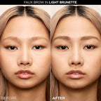 L'Oreal Paris Faux Brow, Hair-Like, Filling Eyebrow Pen with Double-Brush Tip, Fast & Precise Eyebrow Makeup, Light Brunette, 0.04 Fl Oz