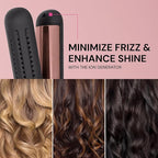 L'ANGE HAIR Le Duo Flex 360° Airflow Titanium Styler | Curling Iron with Adjustable Settings Creates Waves | Air Flow Styler Enhances Volume Locks | Dual Voltage Tool for All Hair Types (Black)