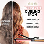 ELLA BELLA® Curling Iron 1.25" with Infrared Technology • Professional Hair Curler • Ceramic Curling Irons • Transform Your Look in Seconds • Suitable for All Hair Types • Say Goodbye to Heat Damage
