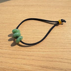 Elastic Hair Tie for Women Real Gemstone beads Ponytail Holders Hair Accessories hair elastic tie for Women Men (Green Aventurine)