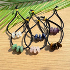 Elastic Hair Tie for Women Real Gemstone beads Ponytail Holders Hair Accessories hair elastic tie for Women Men (Blue Sodalite)