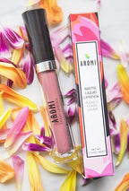 Aromi Matte Liquid Lipstick | Long-Lasting, Dusty Rose Lip Color for Women, Rosy Nude Shade, Vegan, Waterproof, Long Wear (Berry Nude)