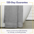 100% Organic Luxury Bath Sheets - GOTS Certified - Extra Large 35x70 Inches (Pack of 2) Zero-Twist, Long-Staple Cotton Bath Sheet Set (Pewter Grey)