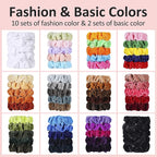 Velvet Hair Scrunchies - 60 Pack for Women, Girls, and Kids - Bulk Scrunchies Hair Ties No Damage Scrunchy Hair Bands Ponytail Holders for Thick, Curly, Thin, Fine Hair