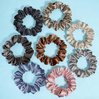 Satin Scrunchies for Women, 8 Pcs Silk Hair Ties, No Crease Hair Scrunchy, Hair Styling Accessories for Girls, Soft Hair Scrunchie for Girls Ponytail Holders for All Hair Types & Textures