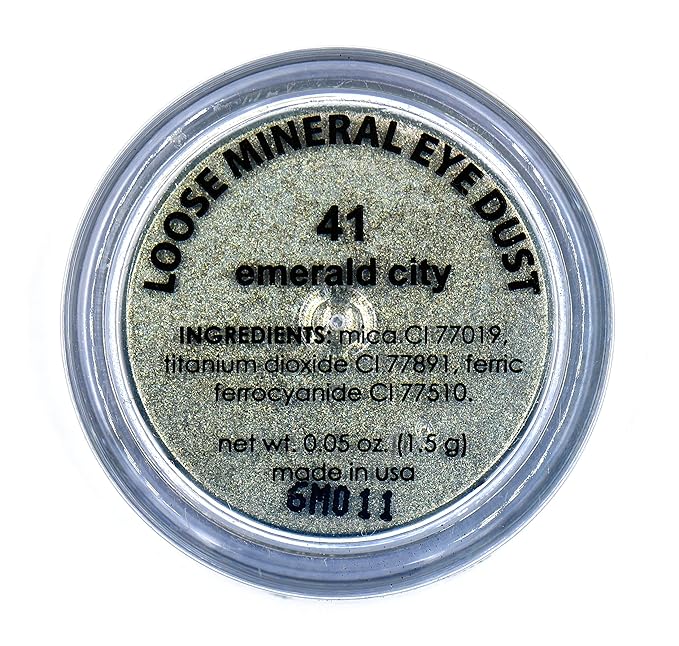 Emerald City Teal Jewel Green & Hints of Golden Sparkle Single Loose Powder Eyeshadow; Vegan, Talc & Paraben Free