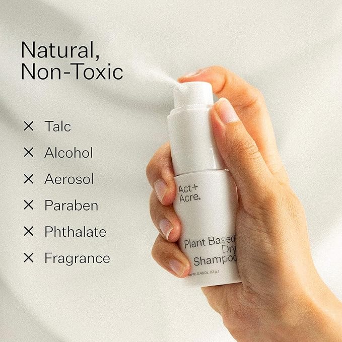 ACT+ ACRE Dry Shampoo - Plant-Based Fulvic Acid Volumizing Dry Shampoo, Unscented, Aerosol, for All Hair Types, Controls Oil and Restores Volume