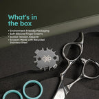 6.3" Professional Hair Scissors – Barber Shears Made with Premium VG10 Steel, Special Blade Angle, Ideal for Straight Cutting and Slide Cutting, Lightweight, Razor-Sharp, Ergonomic Handle | K9 Shears