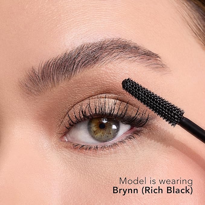 Thrive Causemetics Mini Makeup Essentials, Gift Set for Women, Deluxe Mini Liquid Lash Extensions & Volumizer Mini Mascaras, Brynn (Rich Black), Mini Eye Brightener Highlighter Sticks - 3 Shades