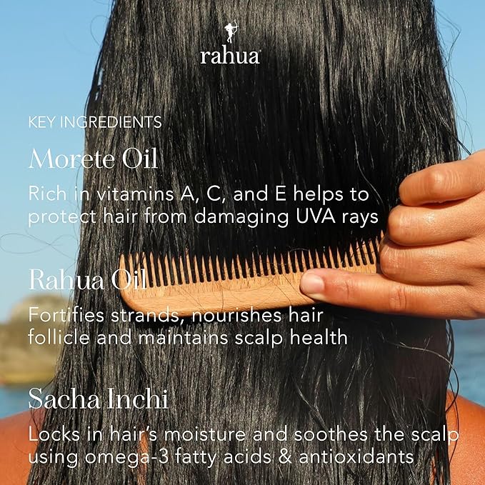 Rahua Hydration Detangler Spray + UV Barrier, Vegan Leave In Hair Spray, Conditioner for Added Shine, Damage Protection, Humidity & Frizz Control, Oil, Morete & Mango, All Hair Types, 6.5 Fl Oz