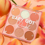 ColourPop Baby Got Peach Eyeshadow Palette - Orange & Coral Shadows with Metallic, Matte and Glitter Finishes - High-Pigment Eye Makeup with a Long-Wearing Formula (0.3 oz)