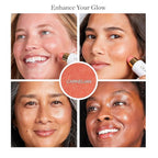 Ogee Sculpted Face Stick (CARNELIAN - SHEER LUMINOUS CORAL) Certified Organic Blush Stick - Multi-Use Cream Blush & Highlighter