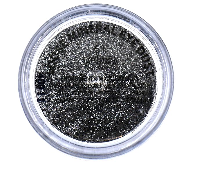 Sparkle Silver Grey Smoldering Galaxy Loose Eyeshadow Powder Pigment, Single Glitter Mineral Dust Jar Pot, Talc & Paraben Free, No Animal Testing & Cruelty Free