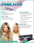 TressTech Cool Flow Dual Styler 2-in-1 Curling & Straightening Iron, Curls or Straightens Human Hair, Heat Friendly Wigs or Extensions, Patented Cooling Technology Adjustable Temp