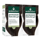 Herbatint Permanent Hair Dye - 3N Dark Chestnut - For Up To 100% Gray Coverage of Resistant Gray Hair - Ammonia-Free, Alcohol-Free & Vegan - Salon Influenced Hair color 5.75 fl oz (2 Pack)