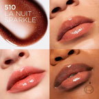 L'Oreal Paris Plump Ambition Hyaluron Lip Oil, 24 HR Lip Gloss with Hyaluronic Acid, Volumizing Formula with Glass-Like Shine, La Nuit Sparkle, 0.16 Fl Oz