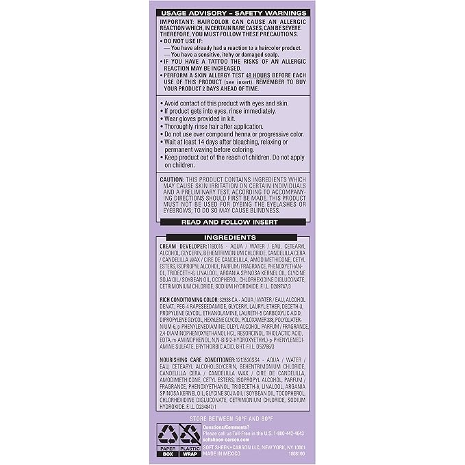 SoftSheen-Carson Dark and Lovely Fade Resist Rich Conditioning Color, Midnight Blue 382 (Pack of 2)