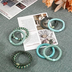 30 Pcs Hair Ties No Damage for Women Girls, High Elastic Braided Hair Ties for Thick Hair, Soft Ponytail Holders, No Crease Hair Bands for Curly Thin Hair Scrunchies (Blue & Green Colors)