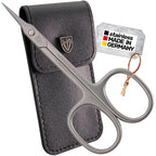 3 Swords Germany - brand quality STAINLESS STEEL INOX CURVED CUTICLE TOWERPOINT SCISSORS (1 PIECE) with case for manicure pedicure - nail care by 3 Swords - Made in Germany