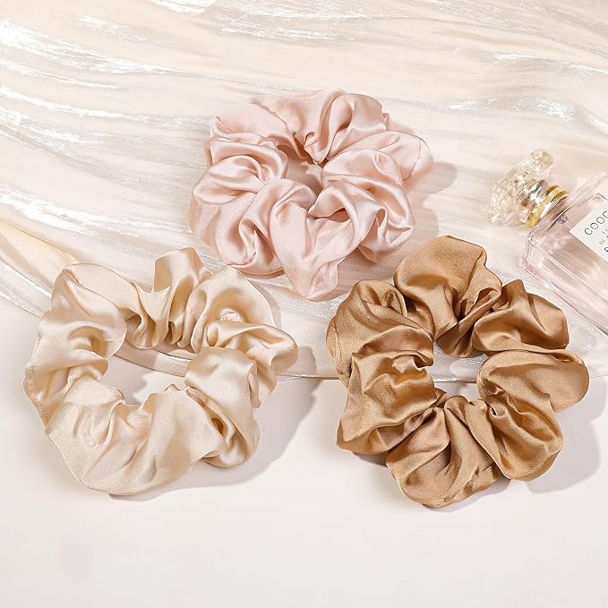 Hair Ties Scrunchies for Women's, Big Scrunchies Both for Thick Hair or Thin Hair Curl Hair No Crease Ponytail Holder No Hurt Your Hair