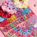 Colour Hair Accessories, Hair Ties, Scrunchies For Girls Women, Ponytail Holders, Traceless Hair Ropes Set For Baby and Kids