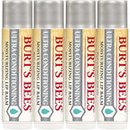 Burt's Bees Lip Balm Stocking Stuffers, Moisturizing Lip Care Christmas Gifts for All Day Hydration, Ultra Conditioning with Shea, Cocoa & Kokum Butter, 100% Natural (4-Pack)