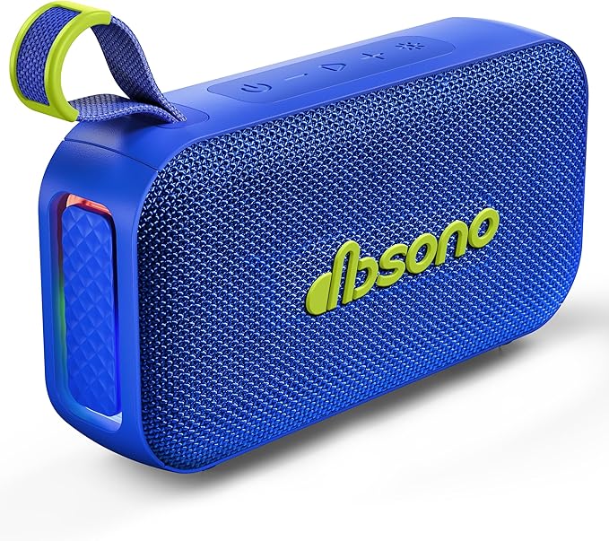 Bluetooth Speaker White Elephant Gifts: Christmas Stocking Stuffers for Men Adults Teens, 30H Playtime, Portable Wireless Speakers, Powerful Bass, Lightshow, Birthday Beach Vacation Essentials, Blue