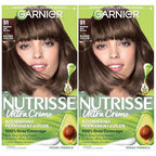 Garnier Hair Color Nutrisse Nourishing Creme, 51 Medium Ash Brown (Cool Tea) Permanent Hair Dye, 2 Count (Packaging May Vary)