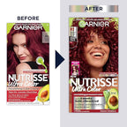 Garnier Hair Color Nutrisse Ultra Color Nourishing Creme, R2 Medium Intense Auburn (Goji Berry) Red Permanent Hair Dye, 1 Count (Packaging May Vary)
