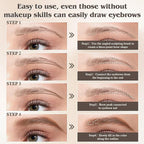 Dark Brown Eyebrow Powder，Eyebrow Kit Makeup Palette，Two Colors Matte Eye Brow Powder With Mirror&Brow Brush for Women，LongLasting，Waterproof，Fill & Sculpt，Defined Natural Brows 03