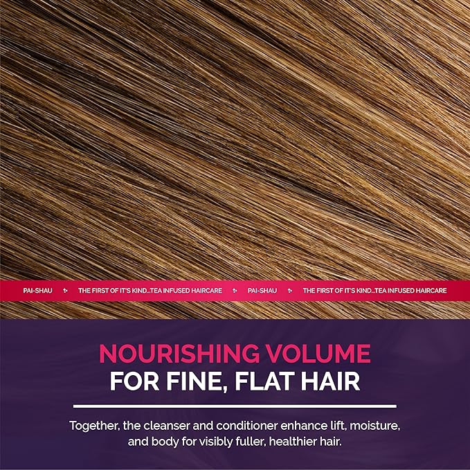 Pai-Shau Opulent Volume Cleanser and Conditioner Duo Set - Volumizing Cleanser and Conditioner for Thin Hair - Provides Improved Volume and Hydration - Shampoo for Women - 8.4 Fl Oz each