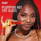 Ruby Kisses Broadway Vita-Lip Tinted Lip Gloss (9 Pack) Ultra-Hydrating, Nourishing, Soothing Formula with Vitamins, High-Shine Non-Sticky Lip Balm with Rosehip+Coconut Oil, Pink, Red & Brown Shades