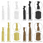 MEEDEE Soft Knotted Netural Color Hair Ties - 100 Pack No-Crease Elastic Ribbons, Ouchless Ponytails for Women, Yoga, and More