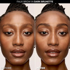 L'Oreal Paris Faux Brow, Hair-Like, Filling Eyebrow Pen with Double-Brush Tip, Fast & Precise Eyebrow Makeup, Dark Brunette, 0.04 Fl Oz