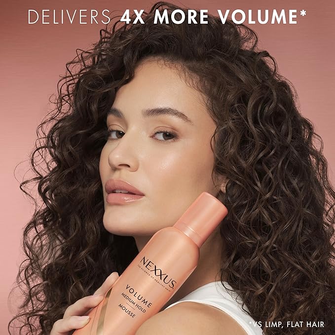 Nexxus Styling Hair Mousse for Volume Medium Hold Mousse Powered by STYLEPROTECT Technology 10.6 oz
