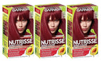 Garnier Nutrisse Haircolor, R3 Light Intense Auburn Nourishing Color Creme Permanent (Pack of 3)