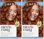 Clairol Nice'n Easy Permanent Hair Dye, 6R Light Auburn Hair Color, Pack of 2