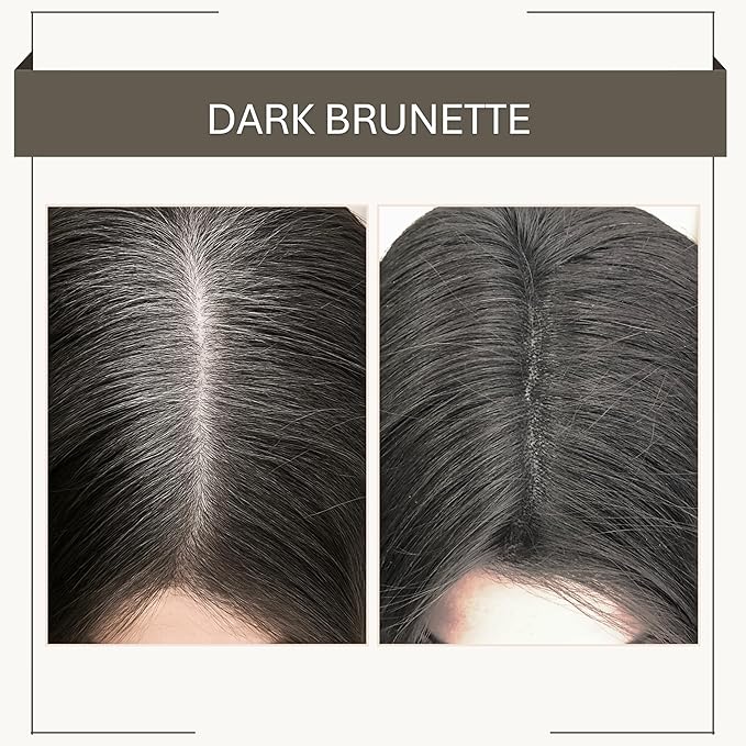 Joan Rivers Great Hair Day Root Touch Up Powder – Fill-in Powder for Thicker, Fuller Looking Hair (Dark Brunette)