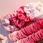 YANRONG Hair Accessories for Woman Set, 755PCS Seamless Ponytail Holders Variety Hair Scrunchies Hair Bands Scrunchy Hair Ties For Thick and Curly (Rose)