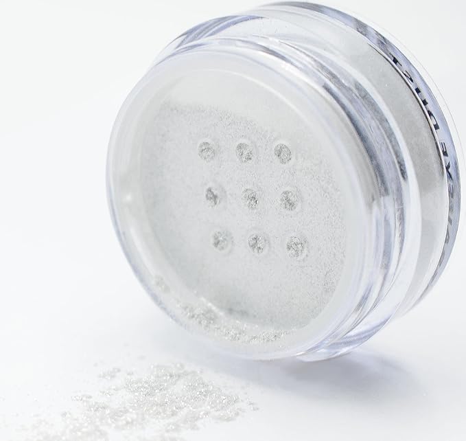 Twinkle White Silver Sparkle Metallic Single Loose Powder Eyeshadow; Vegan, Talc & Paraben Free, No Animal Testing & Cruelty Free