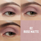 FV Long Lasting Cream Eyeshadow Stick, Waterproof & High Pigmented Eye Shadow Sticks Duo with Blending Brush, Crease-Proof & Natural Finish Eyeshadow Pencil, Rose Matte