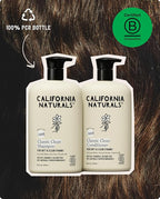 California Naturals Coconut Shampoo & Conditioner, Natural, Vegan, Cruelty, Silicone, Paraben, and Sulfate Free Shampoo, All Hair Types, 20 Fl Oz (Pack of 2), Classic Clean Coconut
