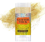 MEICOLY Gold Face Body Glitter Stick,Music Festival Accessories Outfits for Women,Sparkle Glitter Makeup for Face/Body/Hair/,Hair Glitter,Mardi Gras Accessories,Fine Glitter