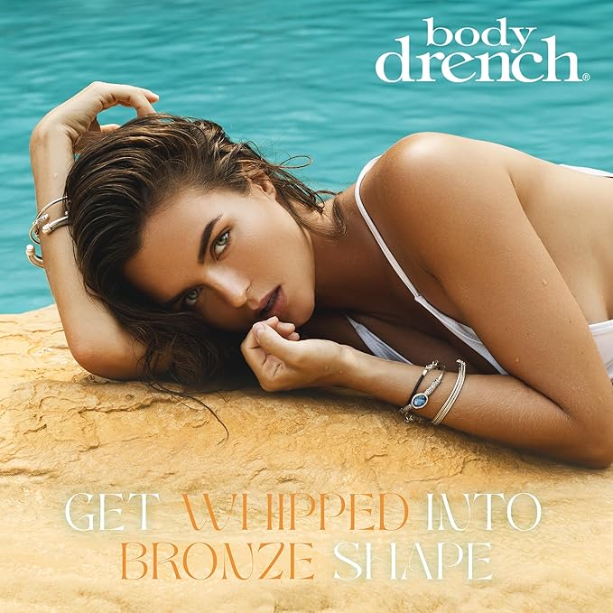 Body Drench QuickTan Self Tanner Mousse – Medium Dark Tan, Sunless Tanning Foam for Body, Natural-Looking Glow, 4.2 oz