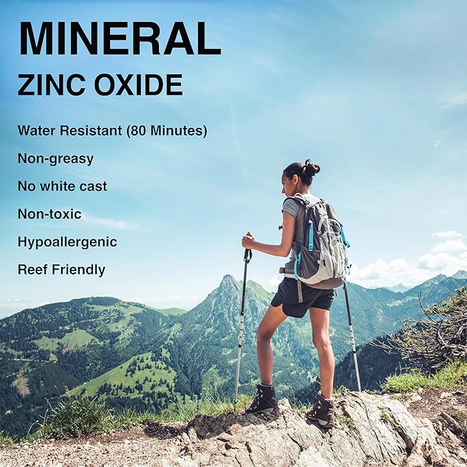 Surface Mineral Sunscreen Spray SPF 30 for Body, Lightweight Non-Nano Zinc Oxide Formula, Reef Friendly, Broad Spectrum UVA UVB Protection, Water Resistant Sun Care for 80 Minutes Outdoor Use, 5oz