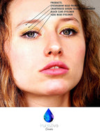 Black Matte Cake Eyeliner & Pressed Eyeshadow, Water Activated Powder; Gluten & Cruelty Free