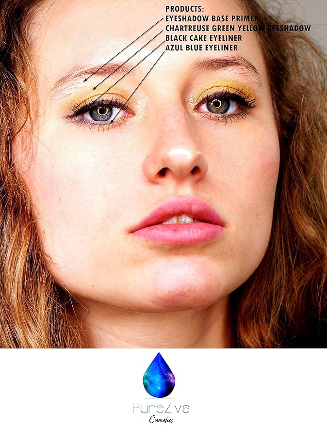 Black Matte Cake Eyeliner & Pressed Eyeshadow, Water Activated Powder; Gluten & Cruelty Free