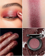 Burgundy Red Eyeshadow Shimmer Handmade Gothic Eye Sahdow Makeup Palette for Halloween Pigmented & Long Lasting Dark Red Matte Eyeshadow- WineRed